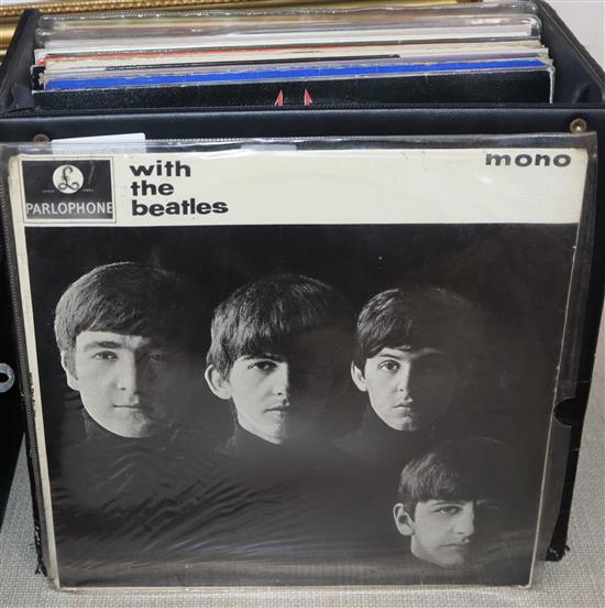 Box of mixed rock and pop LPs to include Beatles, Ray Charles and Siniatra